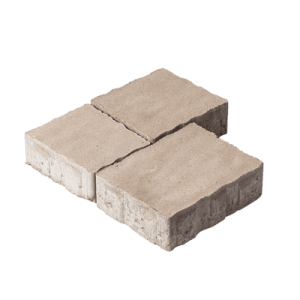 Тротуарна плитка Креатив білий колір на білому цементі висота 6см