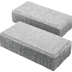 Тротуарна плитка Цегла білий колір на білому цементі висота 4см