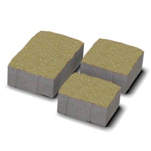 Тротуарна плитка Плац оливковий колір на сірому цементі висота 4см