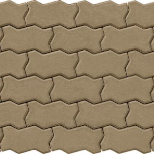 Тротуарна плитка Фалка оливковий колір на сірому цементі висота 8см