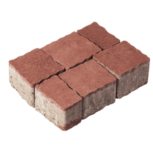 Тротуарна плитка Креатив помаранч колір на білому цементі висота 6см