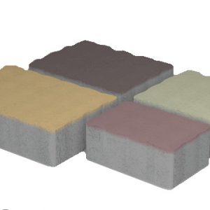 Тротуарна плитка Вавілон білий колір на білому цементі висота 5,5 см