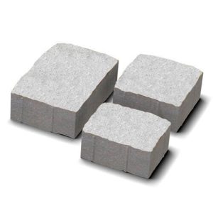 Тротуарна плитка Плац білий колір на білому цементі висота 4см